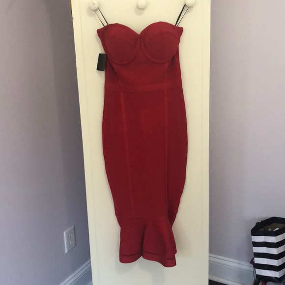 bebe bustier bandage dress